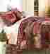 91408 Plow Hearth King Cranberry Floral Patchwork Quilt Set 91408 Plow Hearth King Cranberry Floral Patchwork Quilt Set