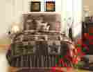 9389 Bingham Star Victorian Heart Primitive 3pc Quilt Bedding Set Charcoal Garnet Sand Plaid Twin 841985005211