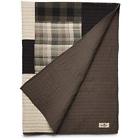 99933 Luxury Quilted Throw Tan Gray Plaid Cotton Bed 7019953799933