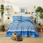 A075016blnfs Justina Blakeney Himaya Quilt Set King Blue Quilts Bedspreads Coverlets