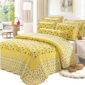B07b2r6z4c Abreeze Sunflower Quilt Set Queen 3-piece Cotton Polka Dot Patchwork Coverlet