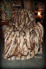 5x7fbrmtb Accents Faux Fox Ribbed Tail Fur 5 Brown Throw X7 Blanket