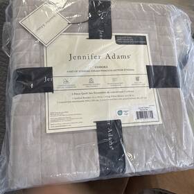 0956 Adams 818784027645 Jennifer Home Codora 3 Piece Quilt Set King Beige