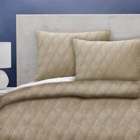 Bl001613-q-khaki Allied Home 100% Cotton Khaki Sateen Full/queen Coverlet Set