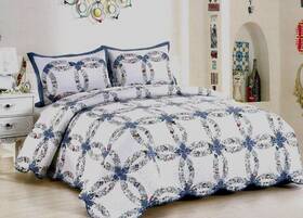 American Hometex 789303106236 Romantic Wedding Ring King Quilt Set