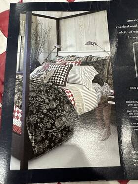 American Living By Ralph Lauren 003173857068 Modern 1pc King Quilt Red/white Bnwop