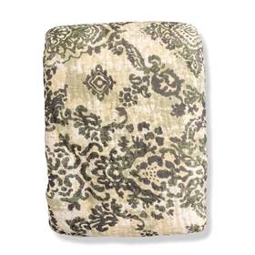 Amity Home 849162029500 505 Green Beige Damask Print Lyon Quilt Linen Blend Sheet Queen Size
