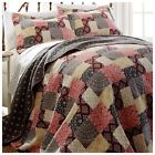 Amrapur Bedding Set 3-pc Full Queen Reversible Multi-geometric Patchwork Quilt Bedspread 645470157979