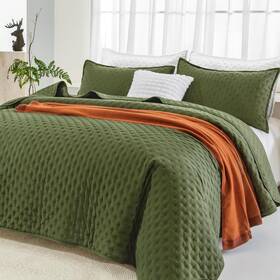 Andency 313032342308 Olive California King Size Quilt Bedding 112 104 In Green
