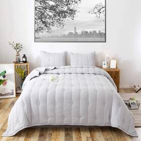 Az001 Anna.z Home Twin Quilt Bedding Set - Light Weight Breathable Ultra-soft Allover Geometri