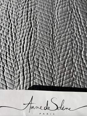 Anne De Solene 609251680909 Sol Ne Paris Lutece Quilted Coverlet Queen 100% Cotton Gray Nwt