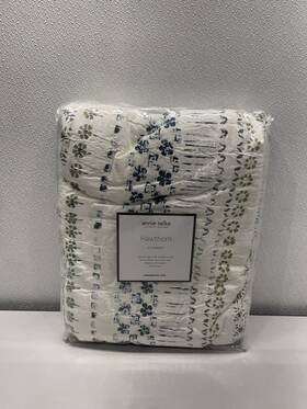 Annie Selke 614099662553 Pine Cone Hawthorn Coverlet Cotton King Sealed Multicolor