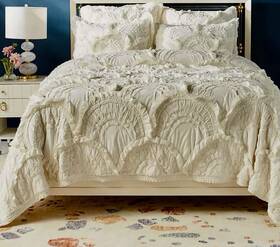 Anthropologie 000100267077 Rivulets Jersey Cream King 2 Shams