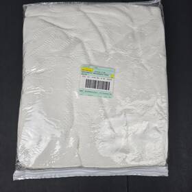 10921atwi Antoinette Vintage White Twin Bedspread Matelasse Fringe New