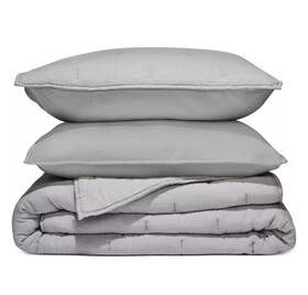 Aqua 041808115916 Cloud Coverlet Set King Gray
