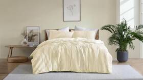 Qs4854yelqb Ardor Boudoir Frankie Stripe Quilt Cover Set Yellow - Queen