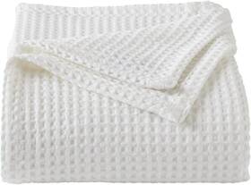 Arlinen Waffle Blanket Giza 01 100% Tencel Cotton Waffle Blanket Lightweight Twin 66x90 White