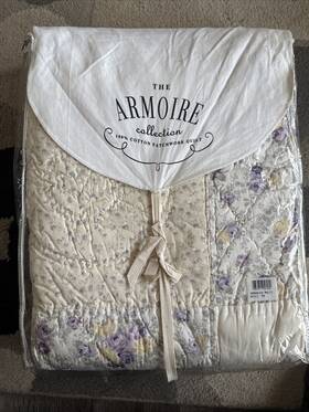 Armoire 085989956180 Vintage The Collection Cotton Veronica Purple Patchwork Quilt-full/queen