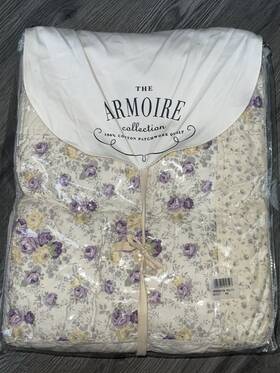 Armoire 085989956197 Vintage The Collection Cotton Veronica Purple Patchwork Quilt King Nos