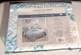 Ashley Cooper Home Collection 048986867903 Quilt And Sham S Set Twin Shell Design Nib