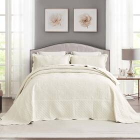 Cgqq240401fba Asuexpect Oversized King Bedspread 128x120 Extra Wide Lightweight Bedding Set California K
