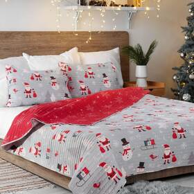 Avanti Linens 021864418374 Queen Quilt Set Soft Bedding With Matching Shams Festive Holiday Decor H