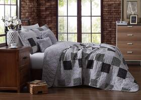 Avondale Manor 841323159491 Evangeline 4 Pc Reversible Printed Patchwork Quilt With Throw Pillows Bedding