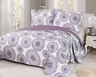 B076mnw587 Vivinna Queen Quilt Set Soft Microfiber Disperse Printing 689128054678
