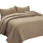 Ba611b1he4ki Bedsure Bedding Quilt Set King Size Taupe Camel Bedspread Shams Ba611b1he4ki Bedsure Bedding Quilt Set King Size Taupe Camel Bedspread Shams