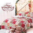 Ba641b1jm9fq Bedsure Christmas Bedding Quilts Set Decoration Printed Bedspread Size