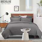 Ba701b1gg Naturelife Bedding Quilt Set Dark Grey Bedspread With Pillowcase Sham