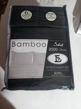Bamboo 733447879112 King Size Bed Sheet. Soft Cozy Cool And Washable. 2000 Series