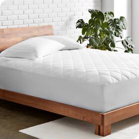 Bare Home 653590694175 Quilted Fitted Mattress Pad Queen - Cooling Cover Easi