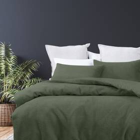Rqcb-113-qb Bas Phillips Nathaniel Ultrasonic Quilt Cover Set Moss - Queen