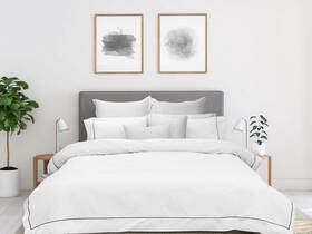 Rqcb-t250qb-sn Bas Phillips 250tc Breathe Cotton Quilt Cover Set White Snow - Queen