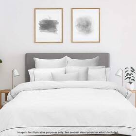 Rqcb-t251kb-sn Bas Phillips 250tc Breathe Cotton Quilt Cover Set White Snow - King