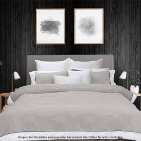 Rqcb-t252sk-pe Bas Phillips 250tc Breathe Cotton Quilt Cover Set Pewter - Super King