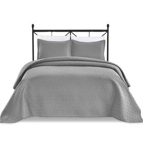 Basic Choice 687925390517 3-piece Light Weight Oversize Quilted Bedspread Coverlet Set - D