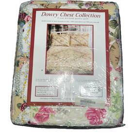 Bay Colony 083953196846 Home Fashions Dowry Chest Collection April Garden Twin Quilt New Vtg