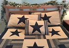 Bcsq7 Unbranded Checks Stars Queen Quilt Set Primitive Country Farmhouse