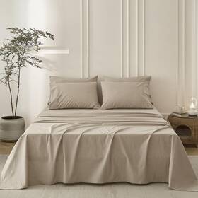 Bdear 717019801343 6ps Linen Grey Queen Size Bedding Sets Like Cotton Bed Set Oeko-tex Sta