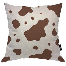 Pill-fgao4-cw0331 Beabes Cow Skin Decorative Throw Pillow Cover Brown Animals Spots Milk Print Do