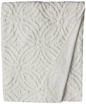 Beatrice Home Fashions 048986638336 Wedding Ring Chenille Bedspread Queen Ivory