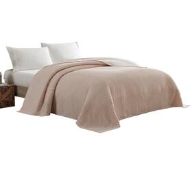 Beatrice Home Fashions 048986795275 Channel Chenille Bedspread King Blush