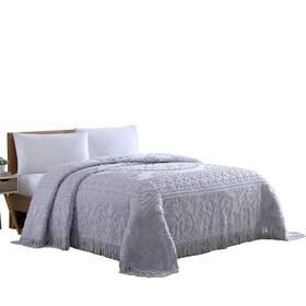 Beatrice Home Fashions 048986820953 Bedspread Medallion Chenille Full Lavender