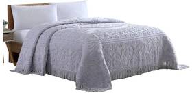 Beatrice Home Fashions 048986820960 Medallion Chenille Bedspread Queen Lavender
