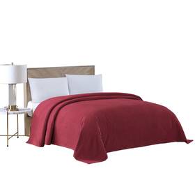Beatrice Home Fashions 048986870996 Channel Chenille Bedspread Full Burgundy