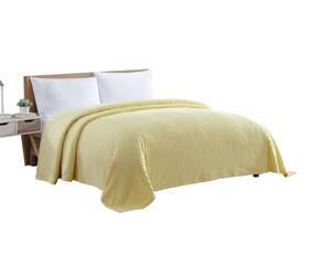 Beatrice Home Fashions 048986871115 Channel Chenille Bedspread King Yellow