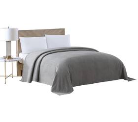 Beatrice Home Fashions 048986871153 Channel Chenille Bedspread Queen Gray