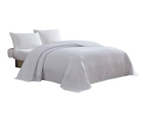Beatrice Home Fashions 048986947117 Channel Chenille Bedspread Twin White